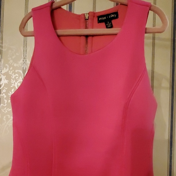 Max & Riley Girls Hot Pink Scuba Dress - Picture 2 of 7